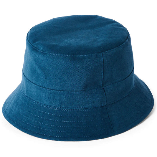 Reversible Bucket Hat, Floral or plain Teal