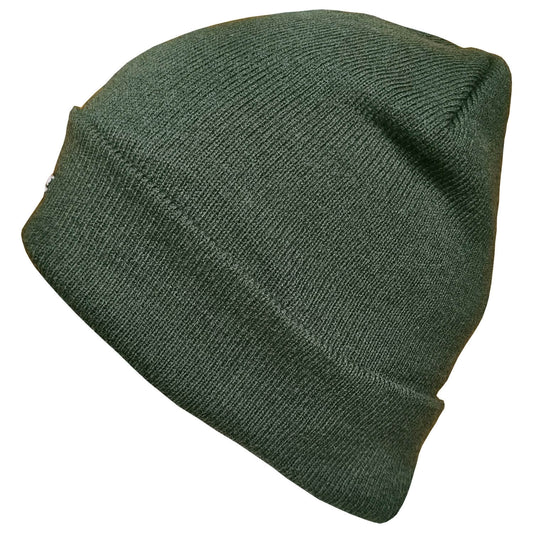 Beanie Hat, Dark Green, Thinsulate, Side View