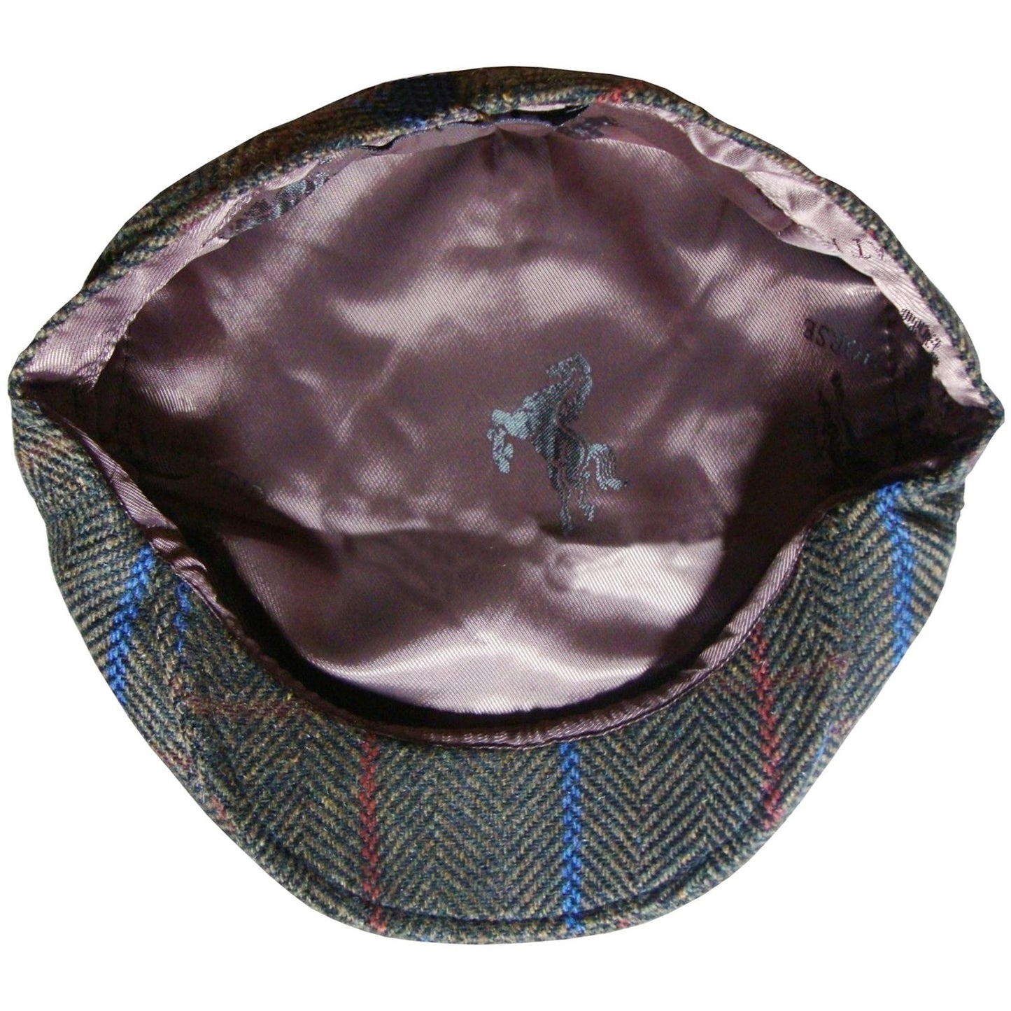 Flat Cap, Brown, Striped, Lining View