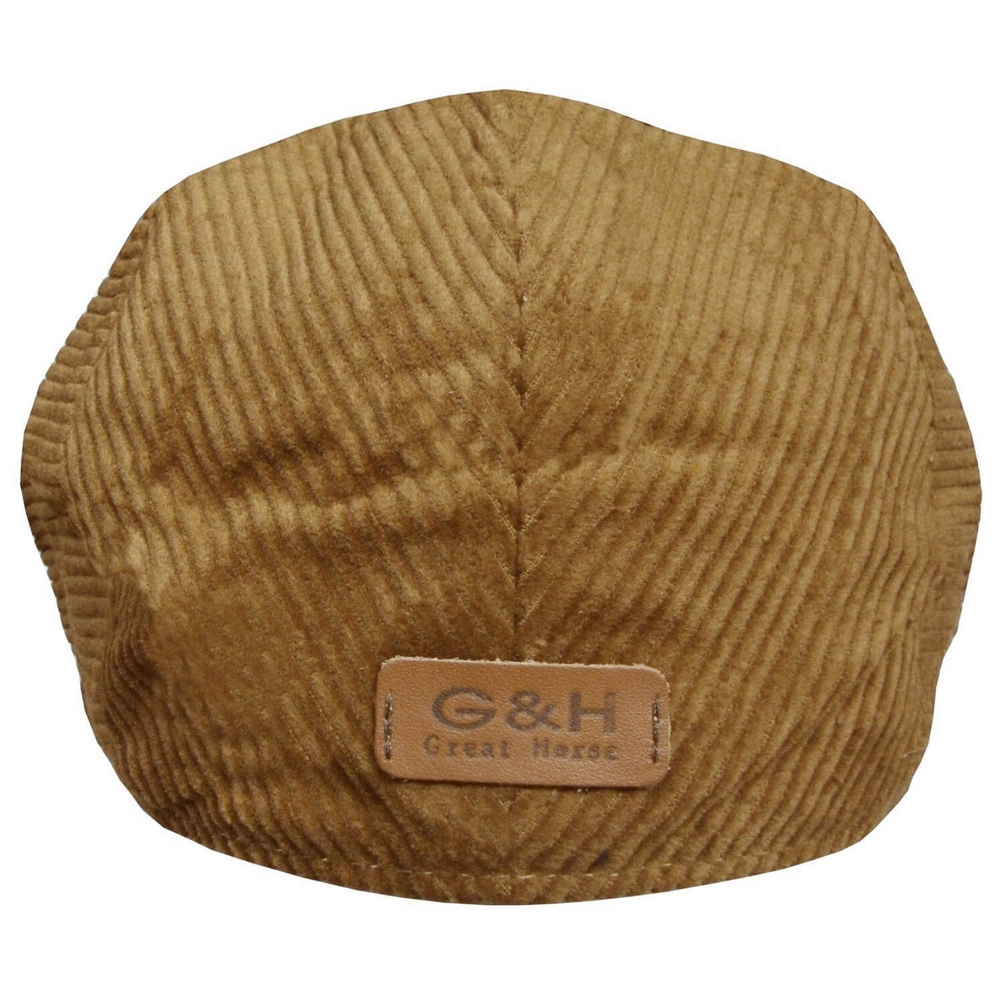 Flat Cap, Brown, Corduroy Hat, Rear View