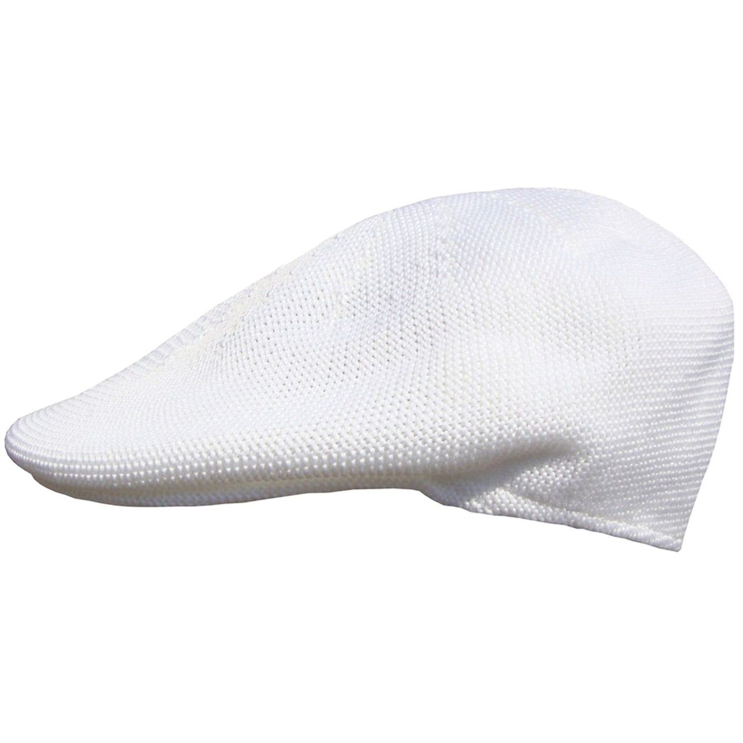 Flat Cap, White, Bowls Hat, Side View