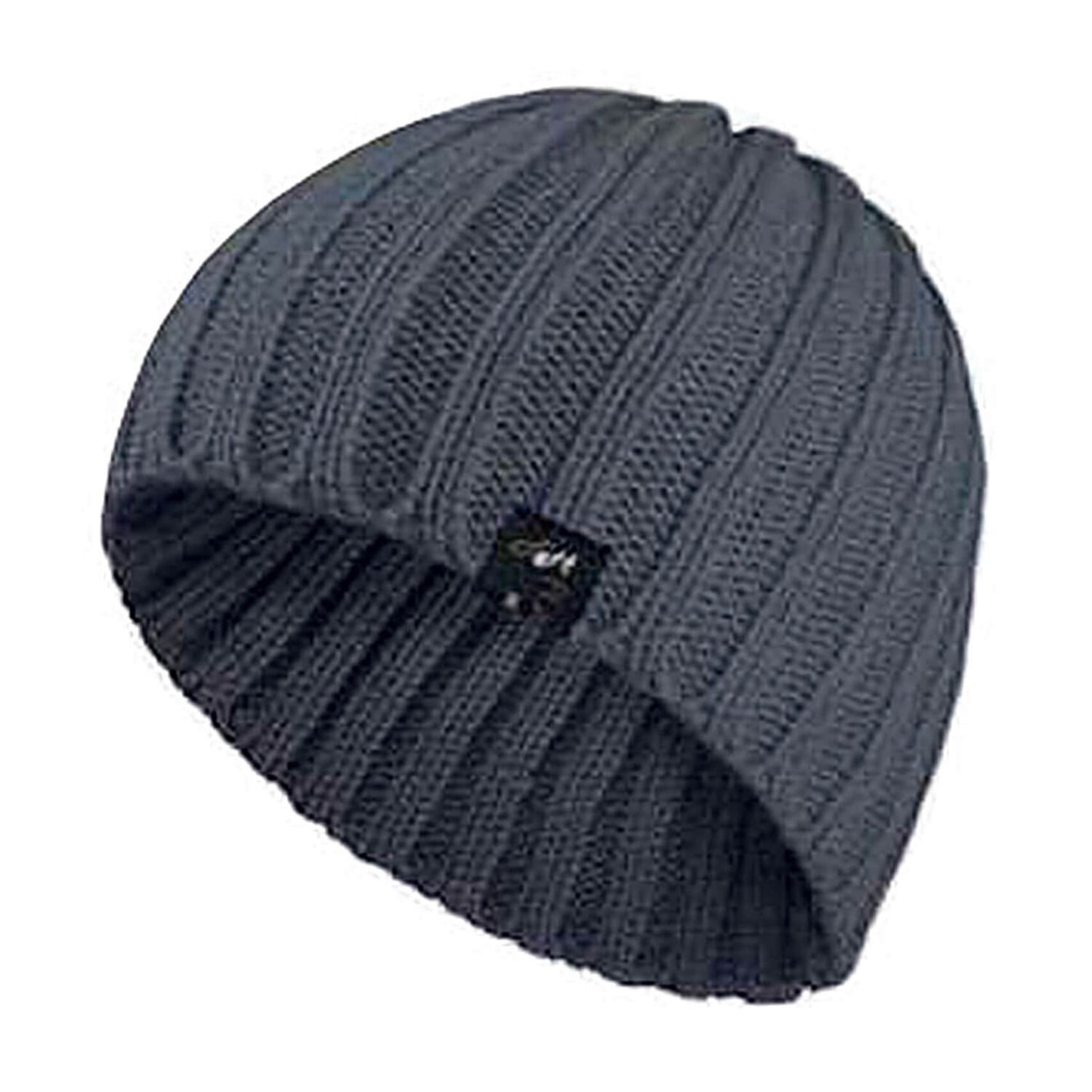 Beanie Hat, RAF Grey, Rib Knit, Short