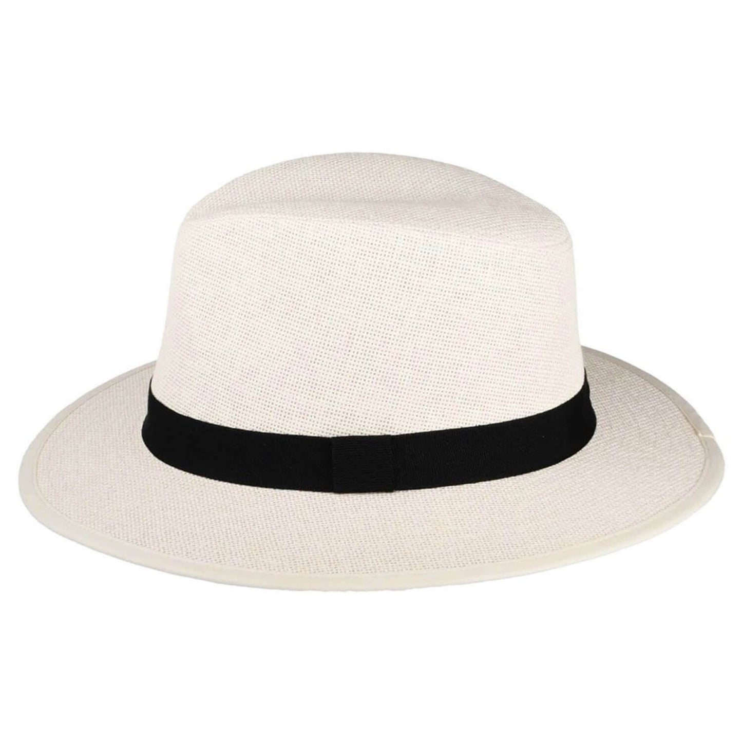 Safari Hat, Natural, Straw, Fedora, Side View