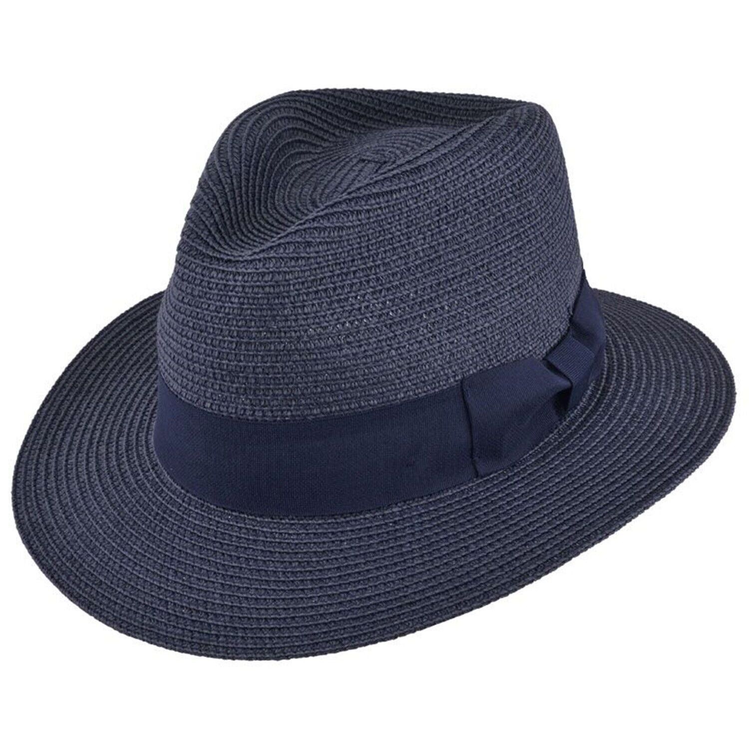 Straw Fedora Hat Straw Hat Navy Blue Buy at Gr8 Hats
