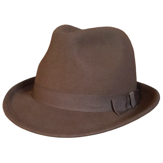 Trilby Hat, Brown, Fedora