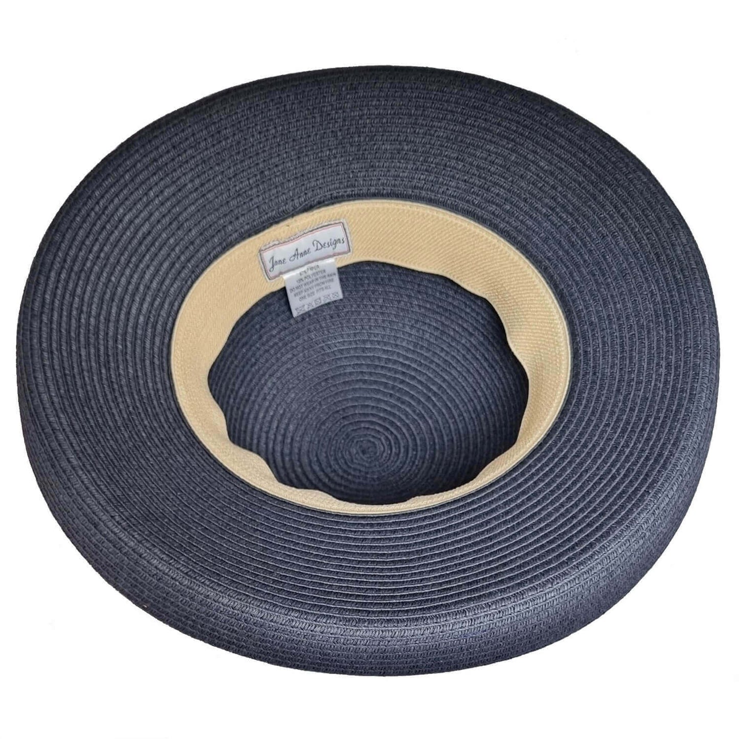 Sun Hat, Navy Blue, Womens, Wide Brim, Lining View