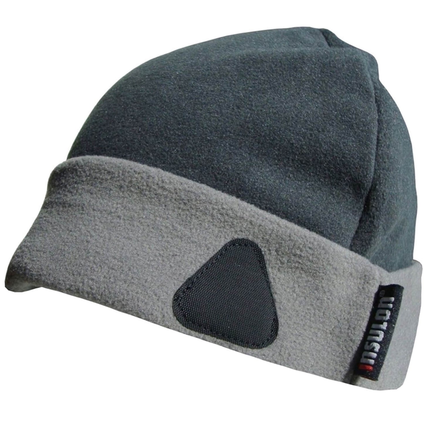 Beanie Hat, Grey and Beige, Fleece