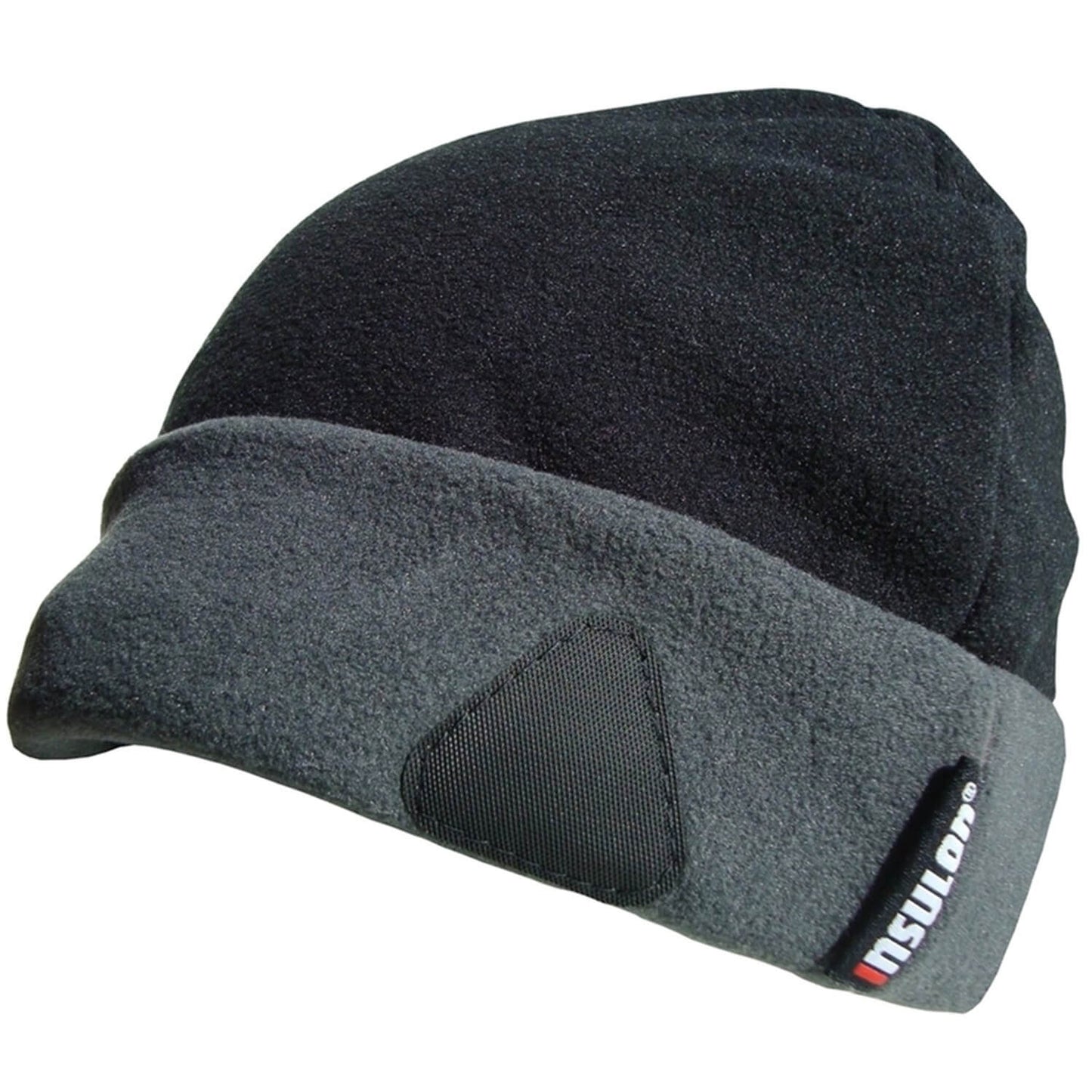 Beanie Hat, Black and Grey, Fleece