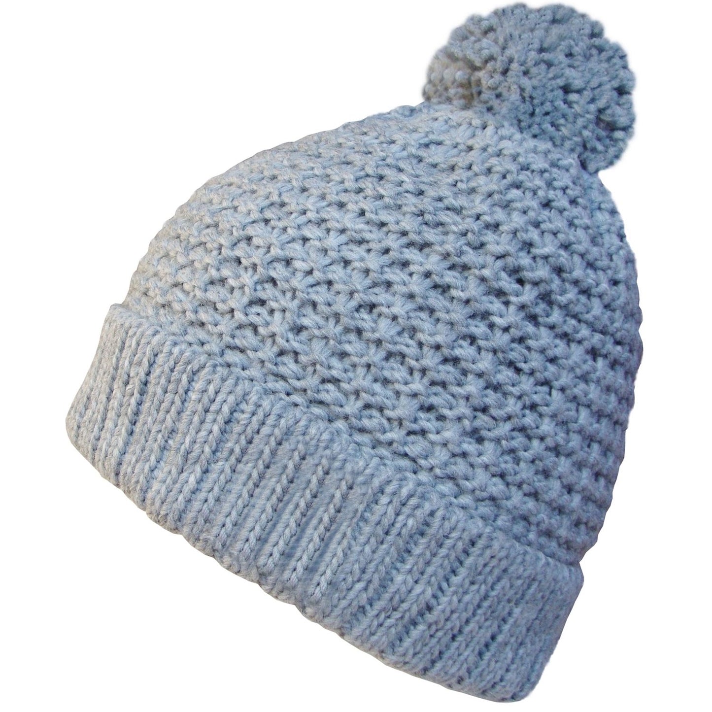 Beanie Hat, Grey, Pom Pom