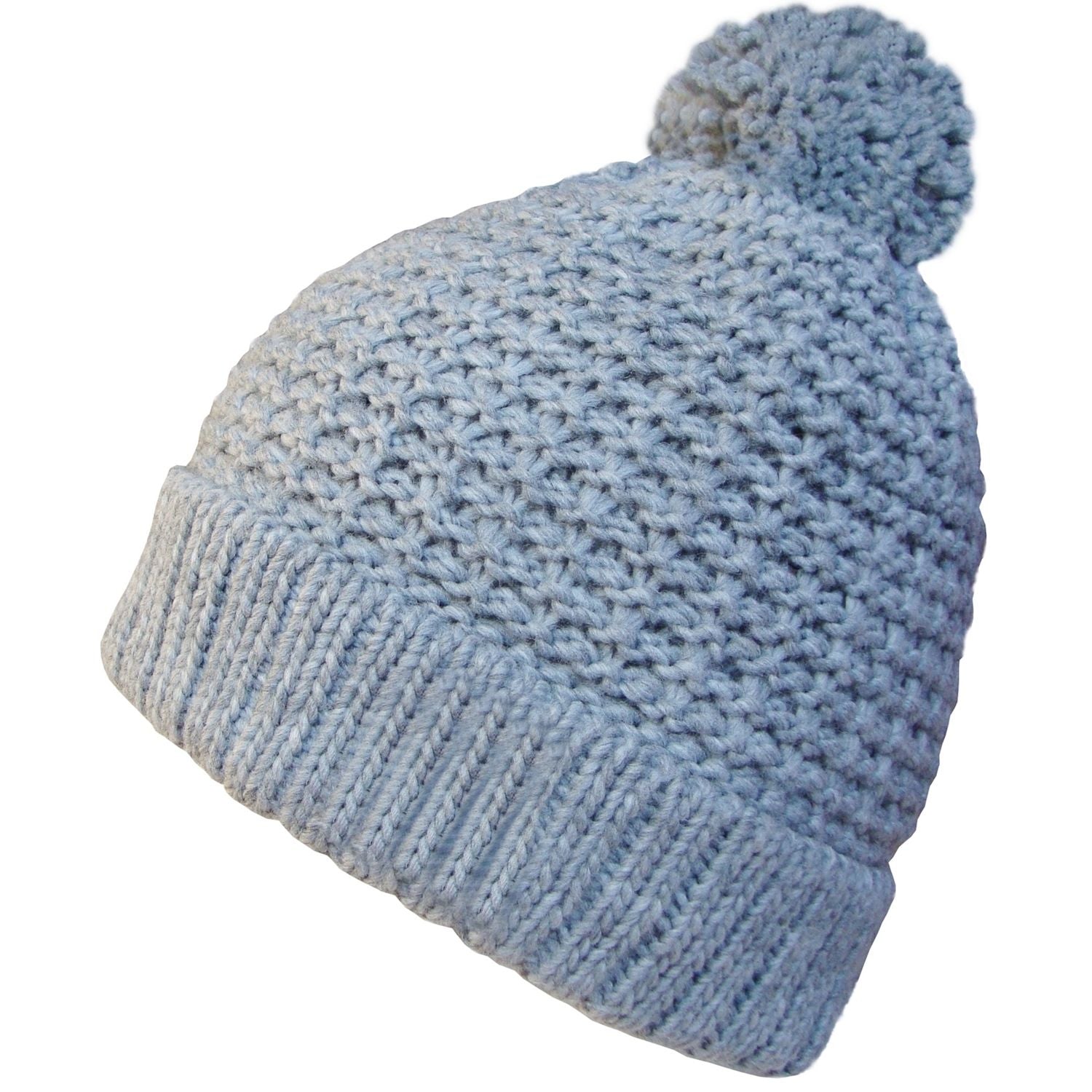 Beanie Hat, Grey, Pom Pom