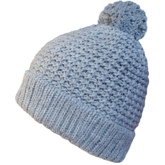 Beanie Hat, Grey, Pom Pom