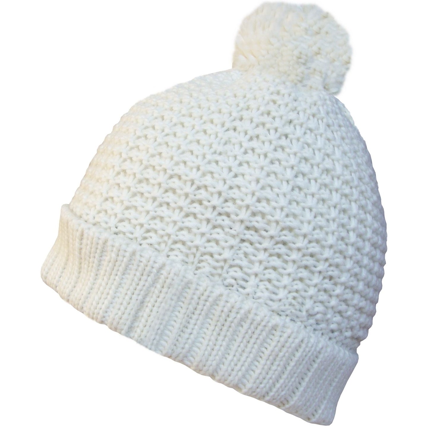 Beanie Hat, Oatmeal, Pom Pom