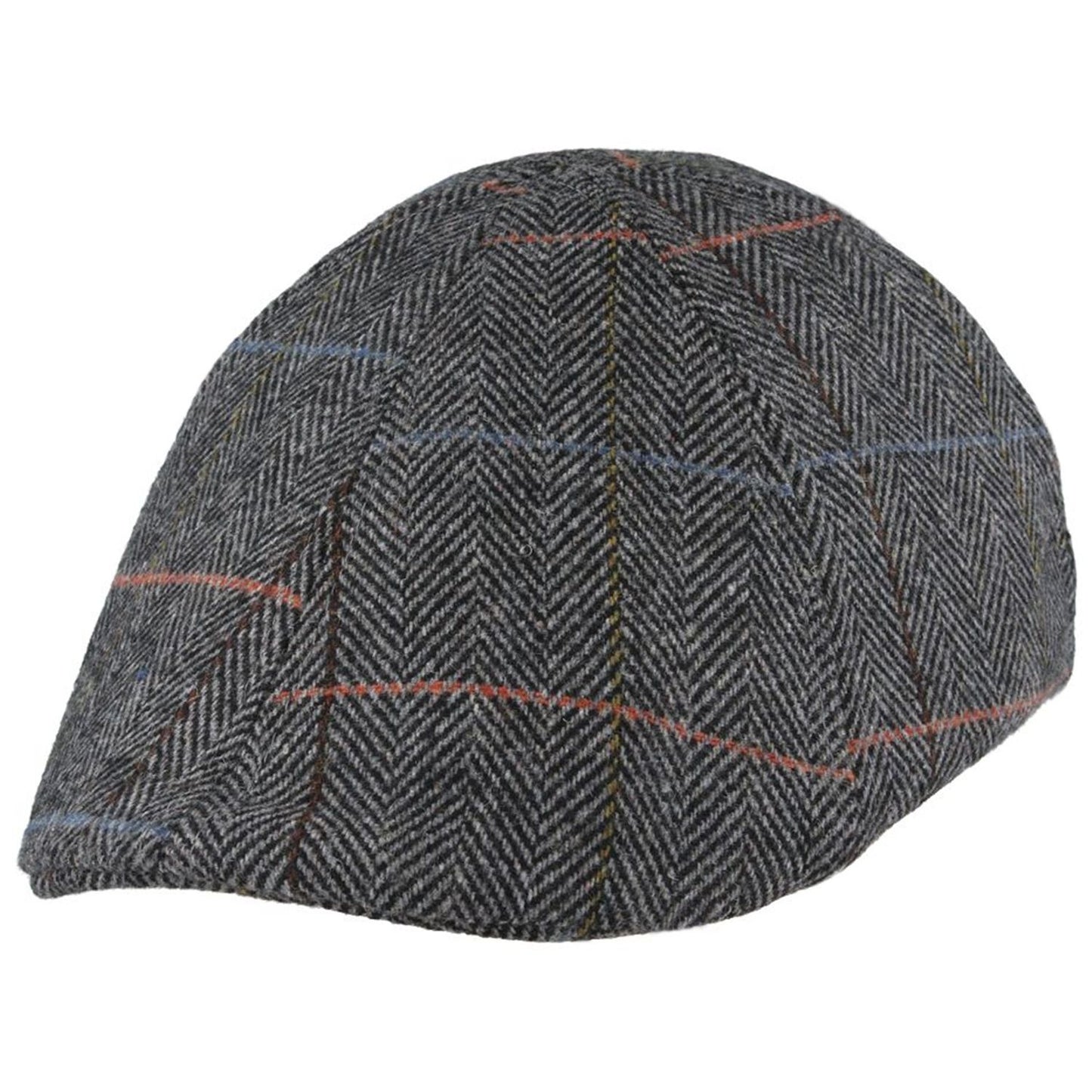 Flat Cap, Grey, Duck Bill, Check