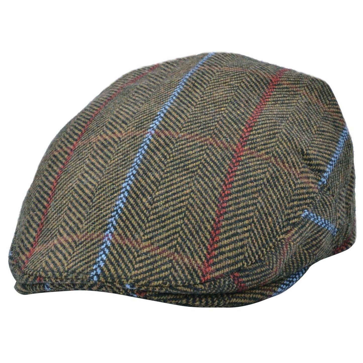 Flat Cap, Green, Striped