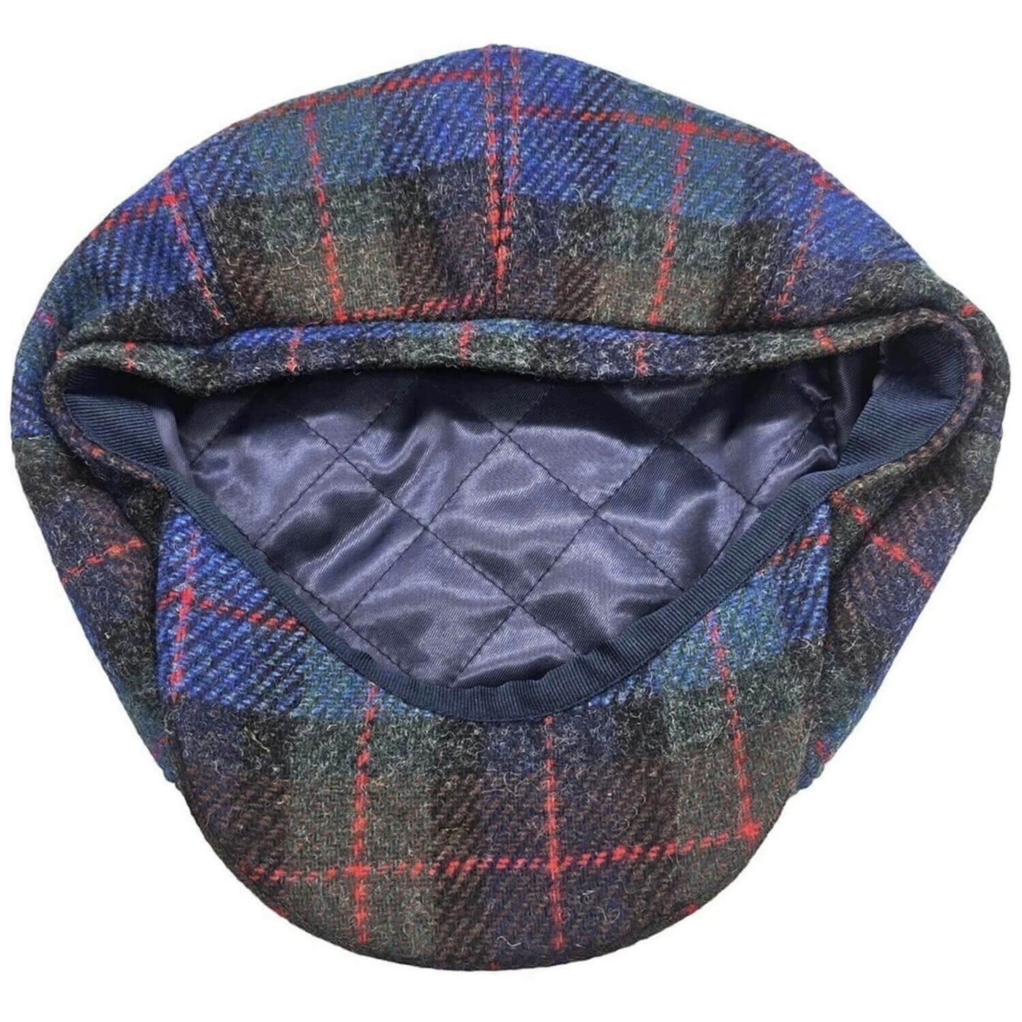 Baker Boy Hat, Blue Multicolour, Lining View