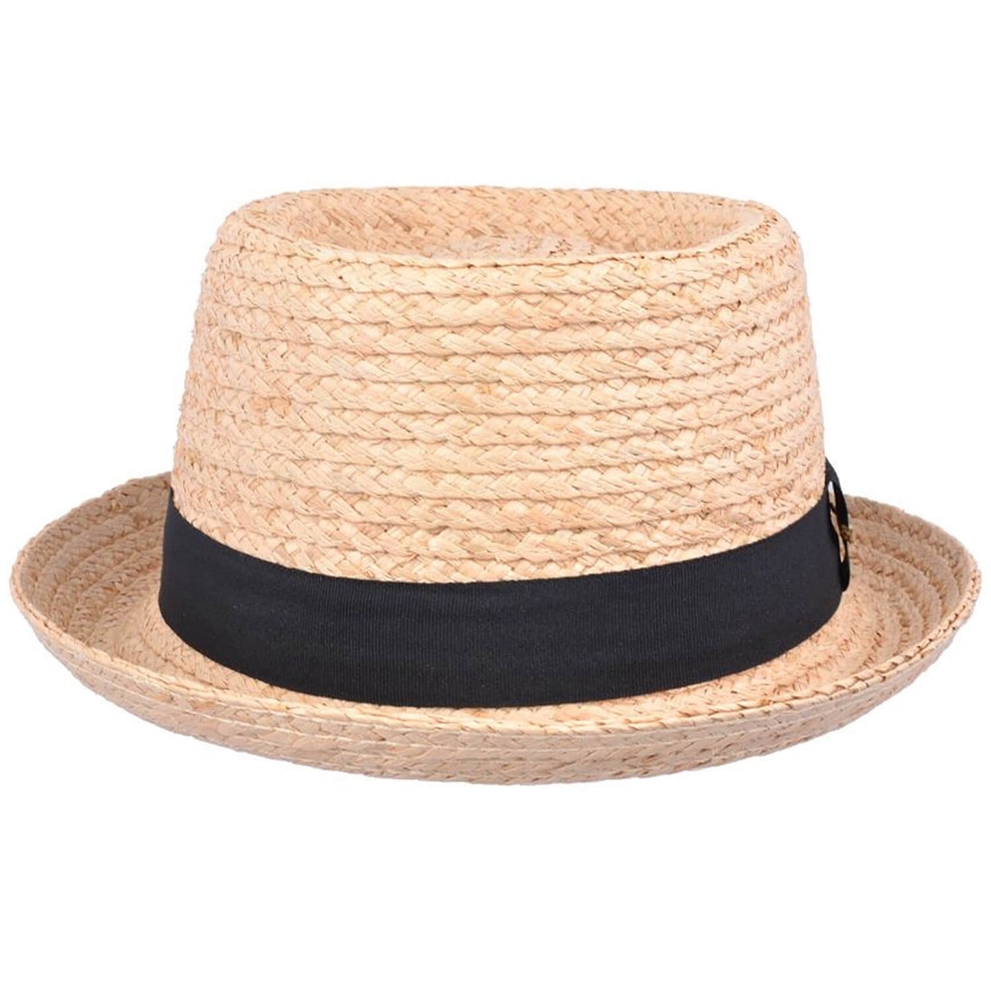 Raffia Straw Pork Pie Hat, Sun Hat, Front View