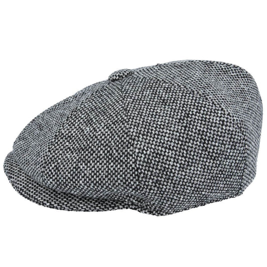 Newsboy Cap, Grey, Salt and Pepper, Side View