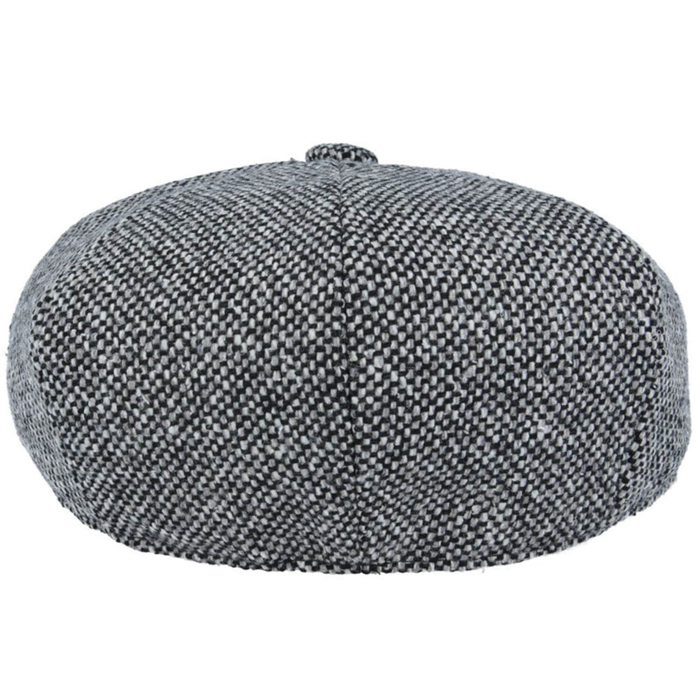 Newsboy Cap, Grey, Salt and Pepper, Rear View