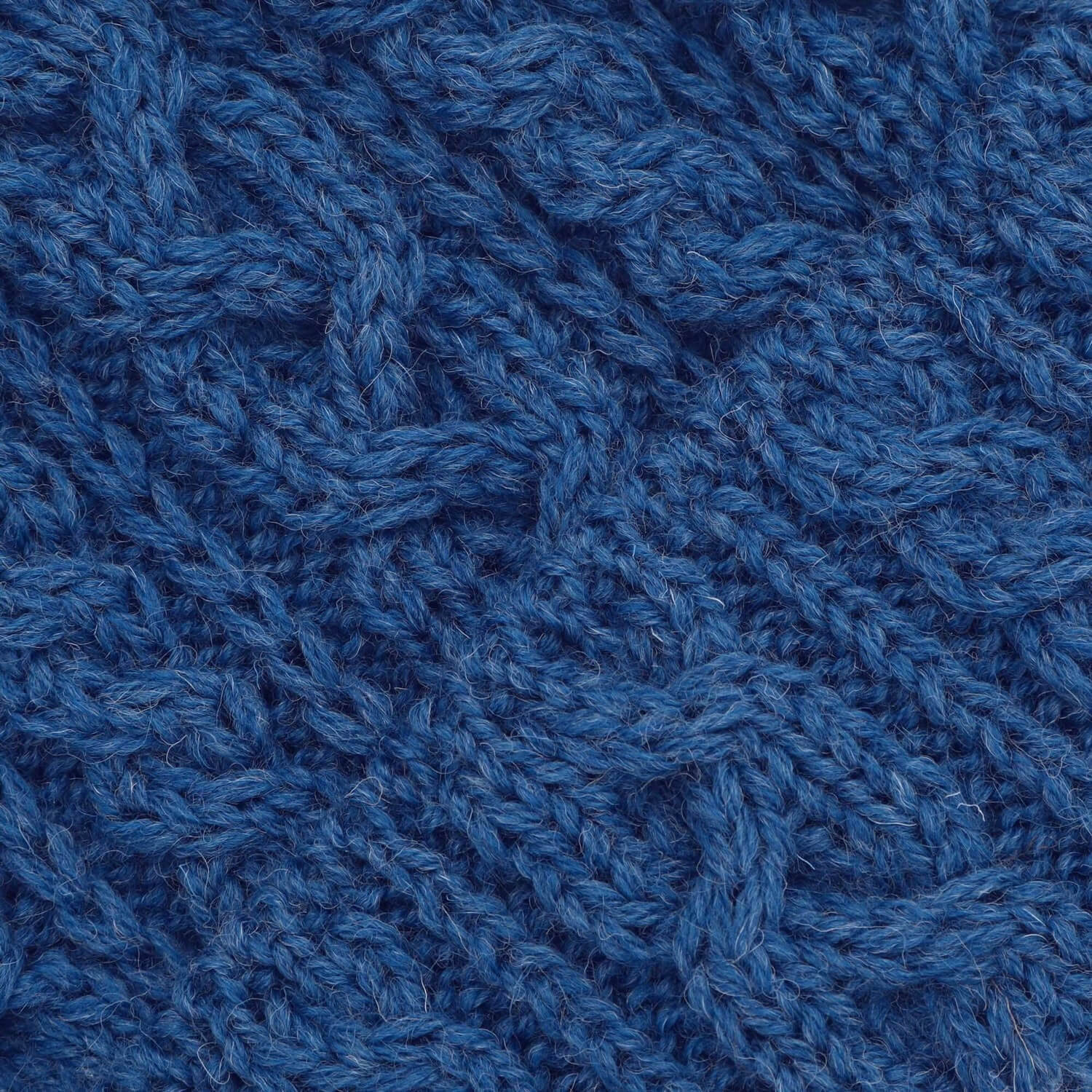 Cable Knit Beanie Hat, Indigo, Winter Hat, Close-up