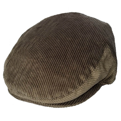 Flat Cap, Olive Green, Corduroy