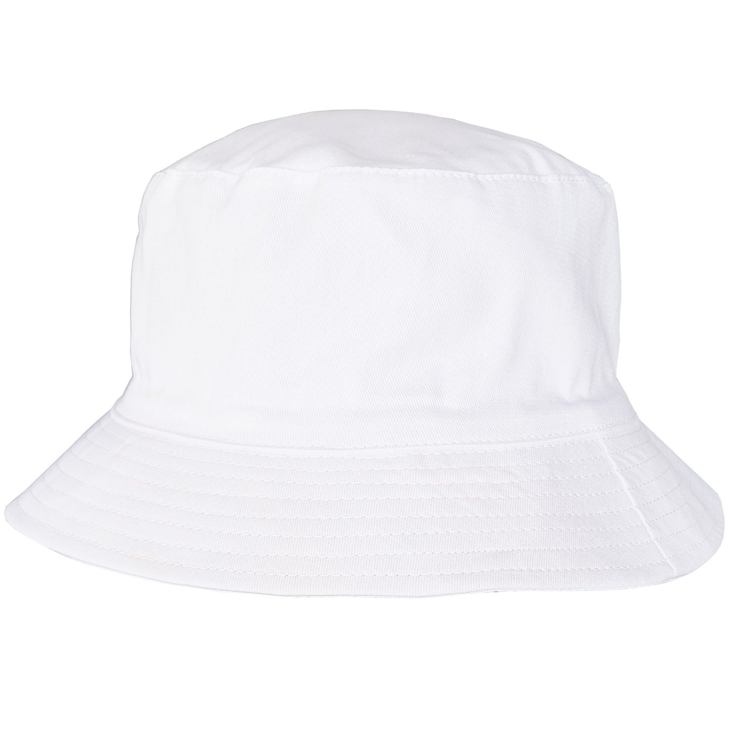 Bucket Hat, White, Plain, Cotton