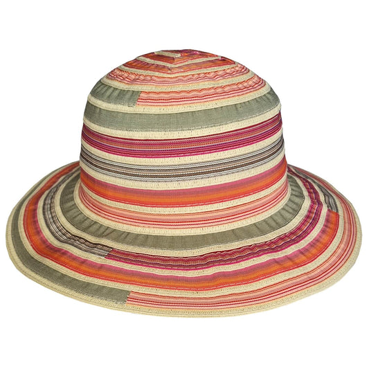 Sun Hat, Orange and Green, Multicoloured, Wide Brim