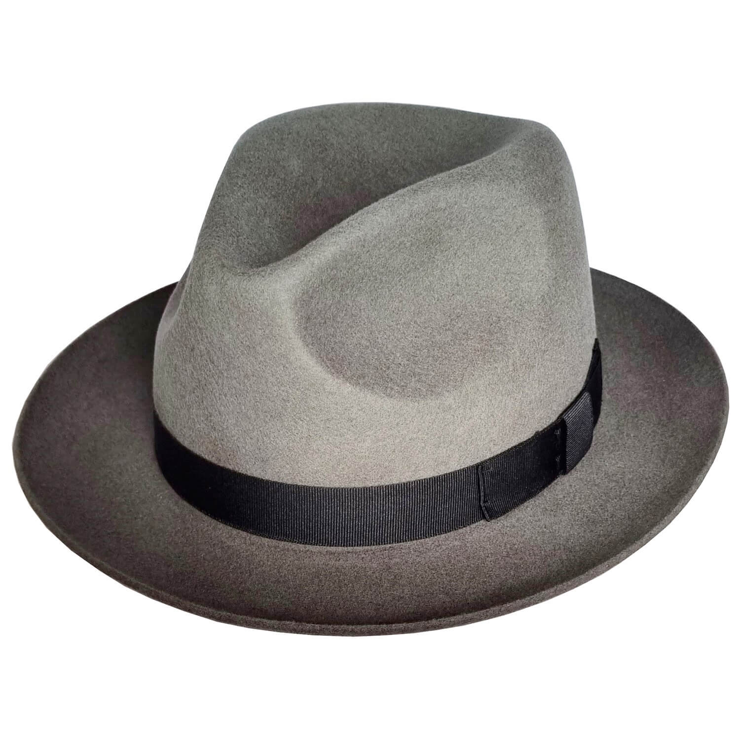 Trilby Hat, Grey, Wool Fedora