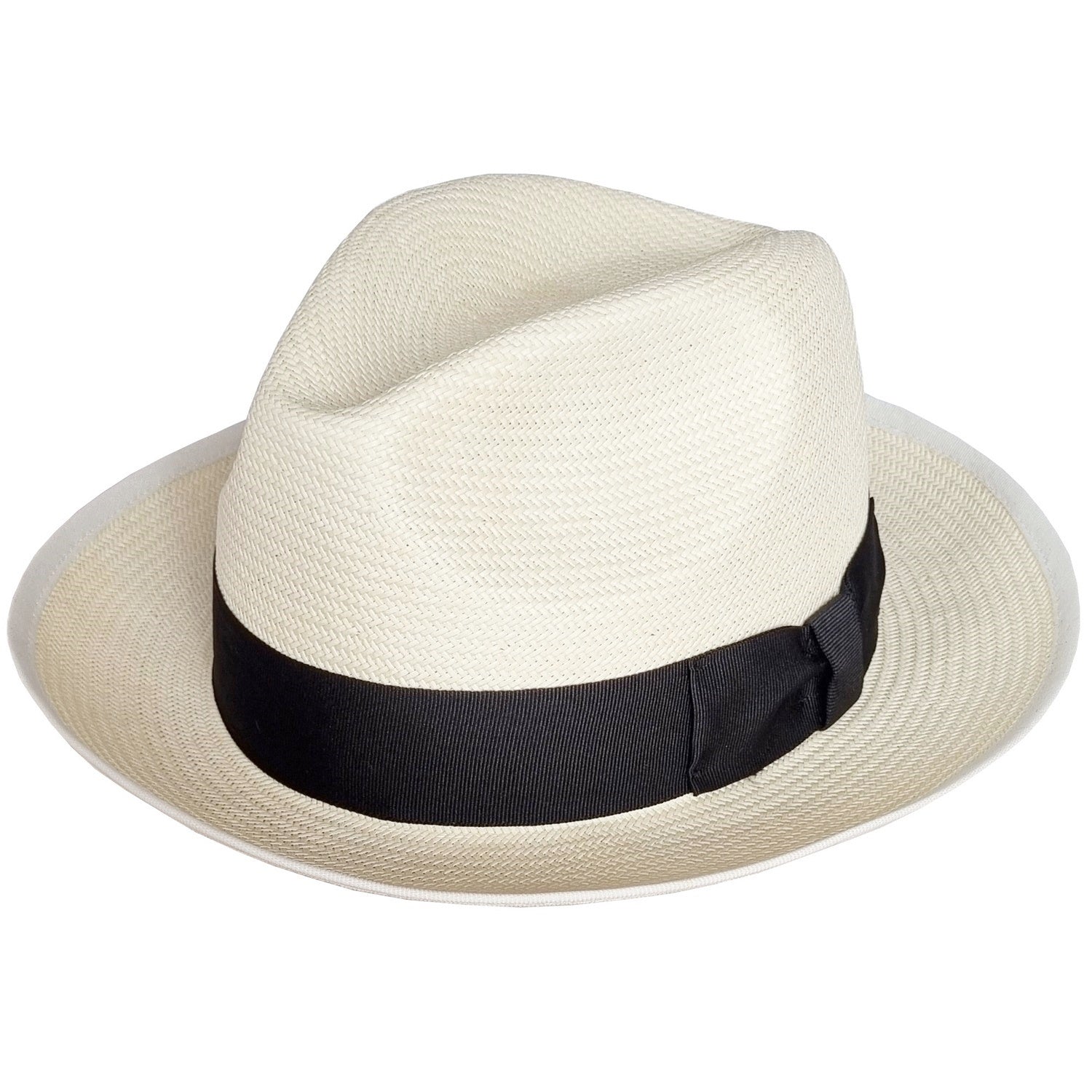 Panama Hat, Bleach White, Straw Trilby, Fedora