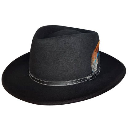 Fedora Hat, Black, Felt