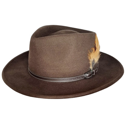 Fedora Hat, Brown, Felt