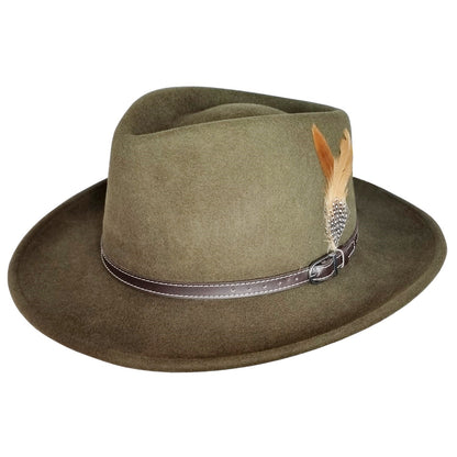 Fedora Hat, Green, Felt