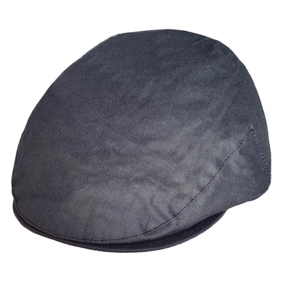 Flat Cap, Navy Blue, Waxed