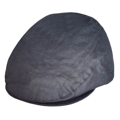 Waxed Flat Cap, Navy Blue, Rain Cap