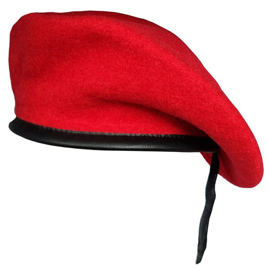 Beret Hat, Red, Wool Army Hat