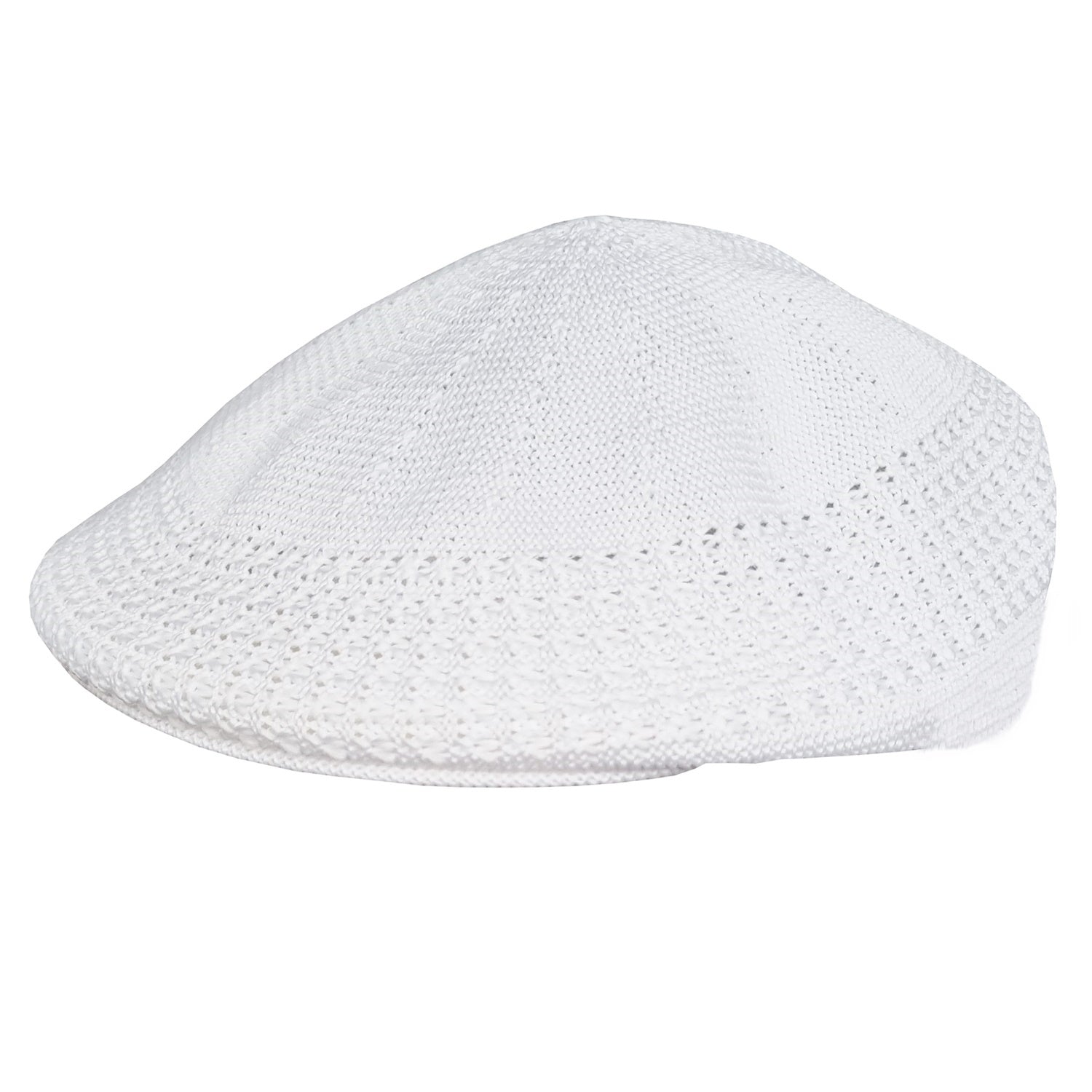 Flat Cap, White, Bowls Hat