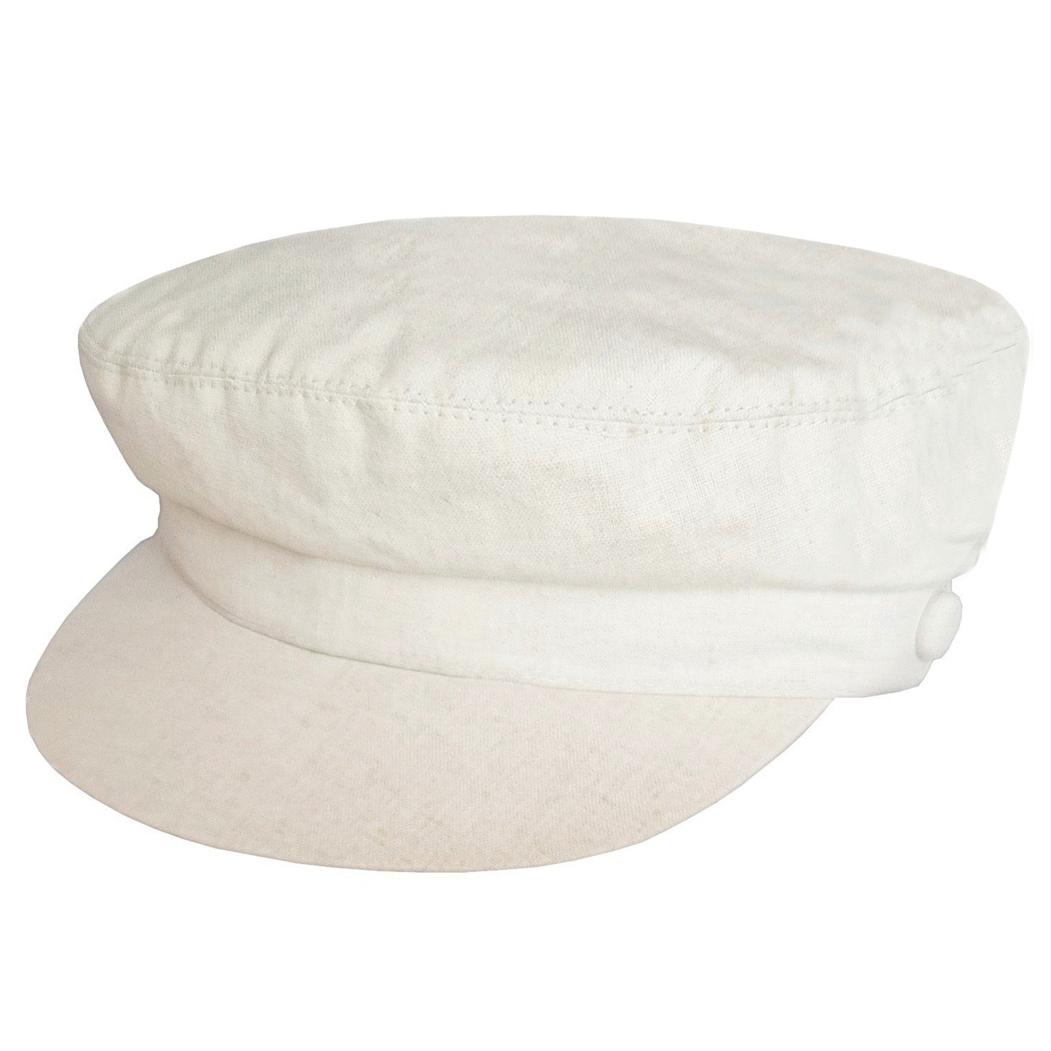 Fiddler Cap, Stone, Linen, Barge Hat