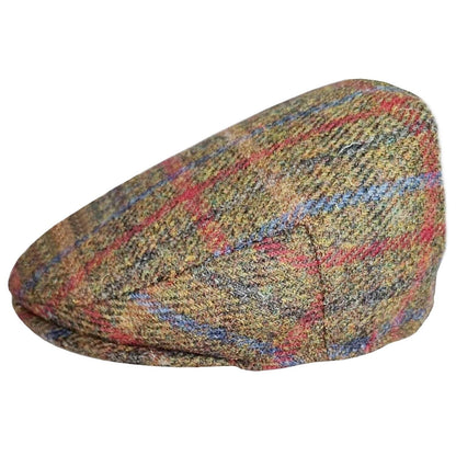 Harris Tweed Flat Cap, Brown, Side View