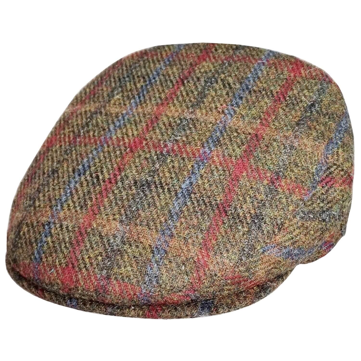 Harris Tweed Flat Cap, Brown