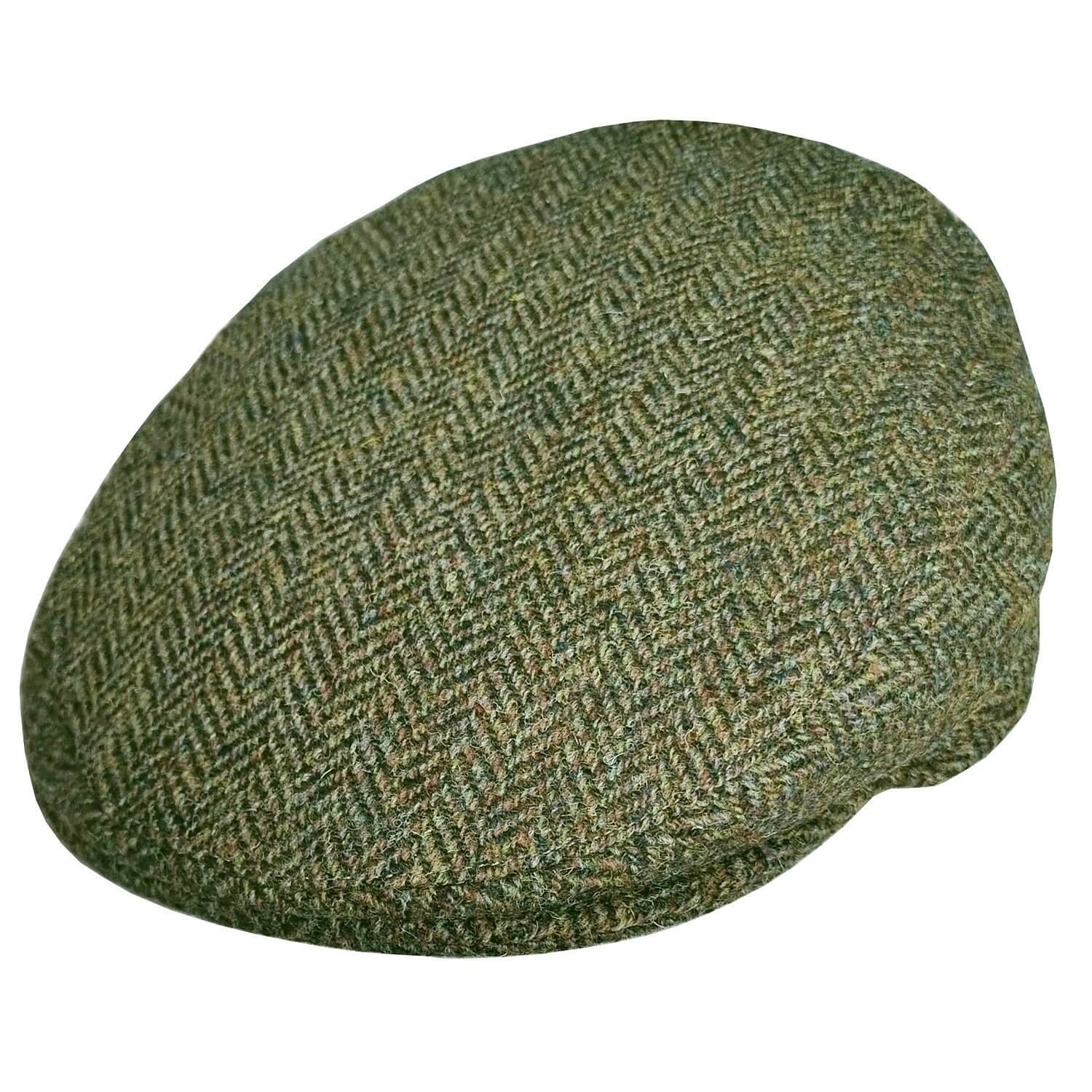 Flat Cap, Green, Harris Tweed Hat