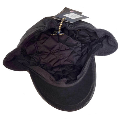 Waxed Lumberjack Hat, Black, Showerproof, Lining View