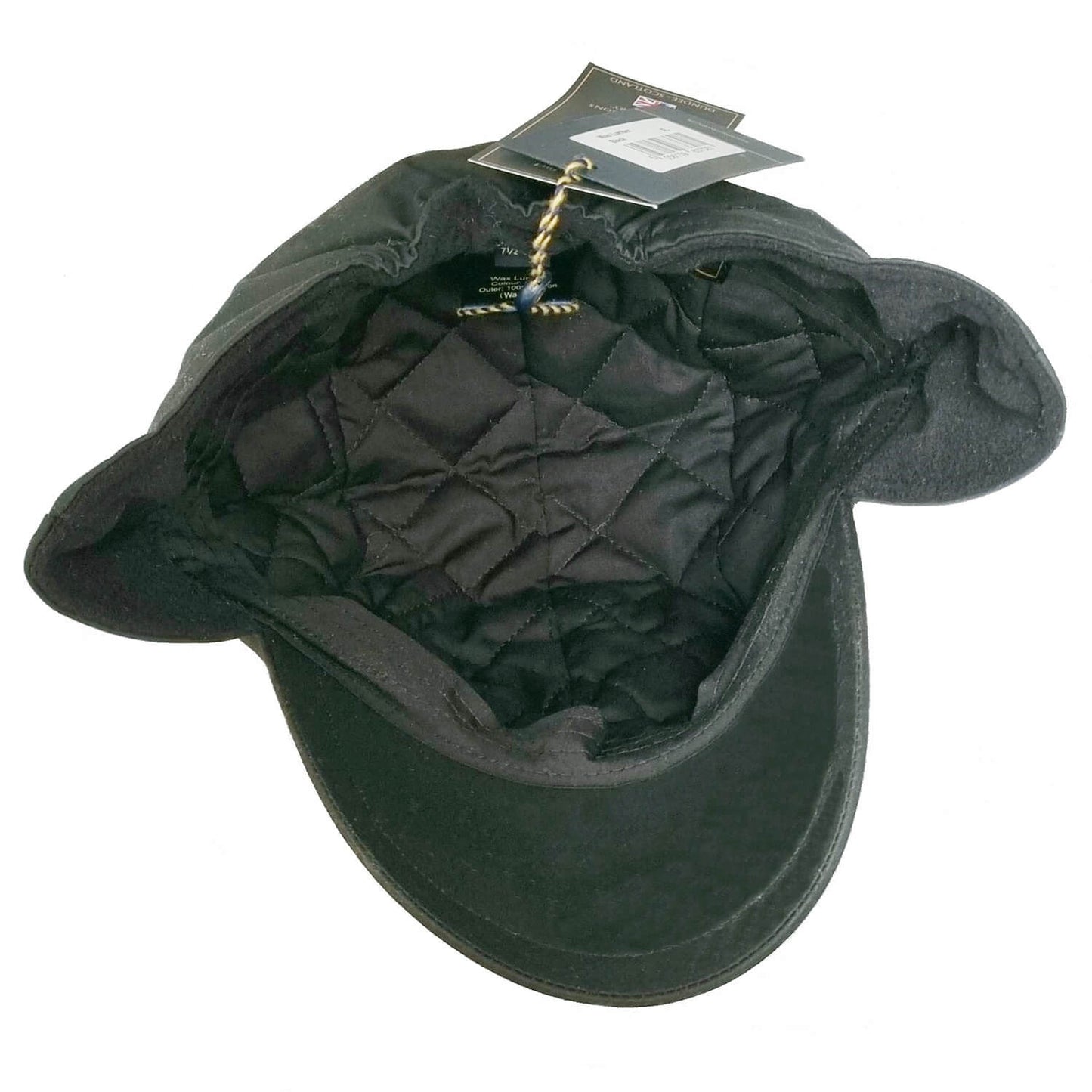 Waxed Lumberjack Hat, Green, Showerproof, Lining View