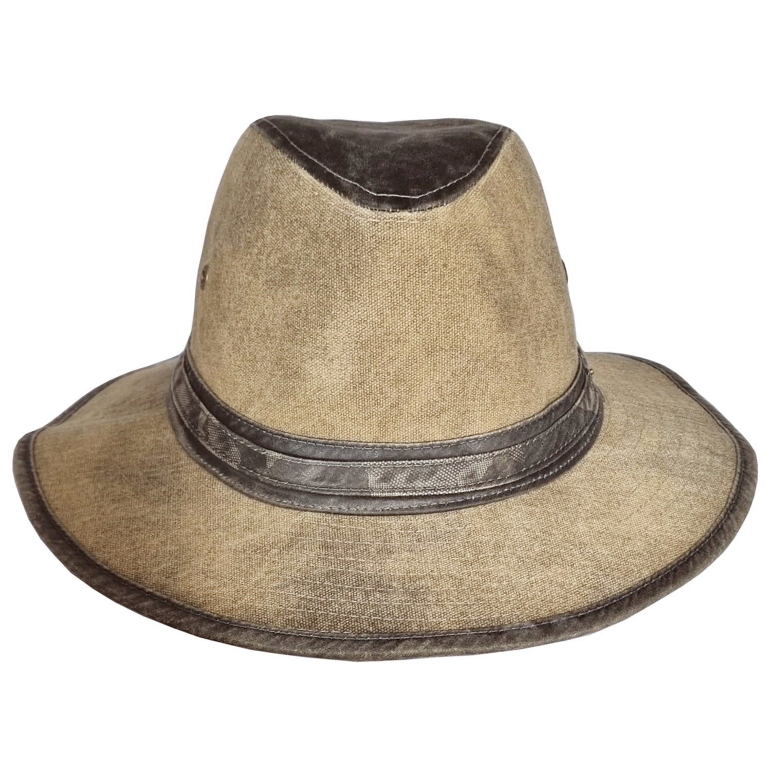 Outback Hat, Brown, Safari Hat, Bush Hat, Front View