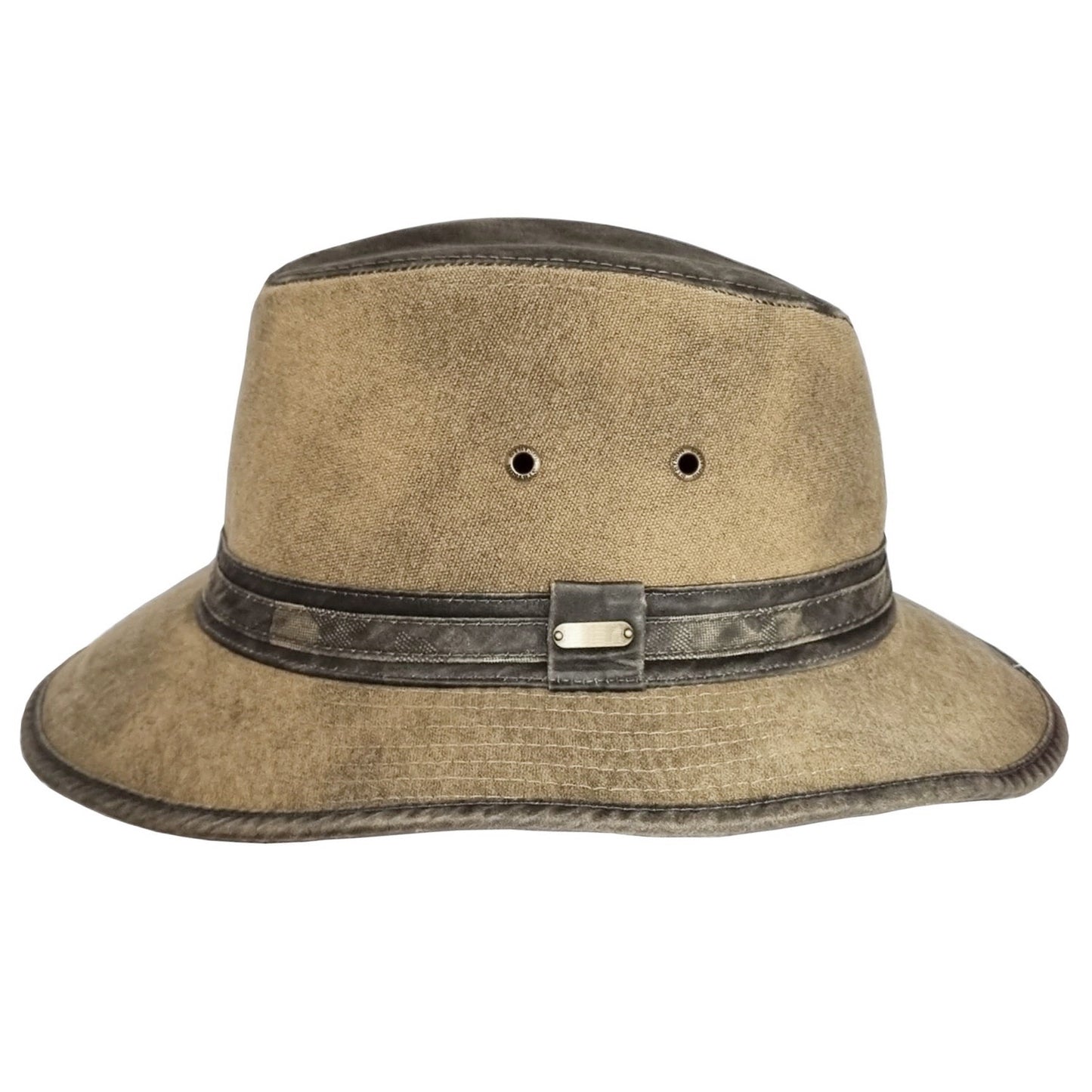 Outback Hat, Brown, Safari Hat, Bush Hat, Side View