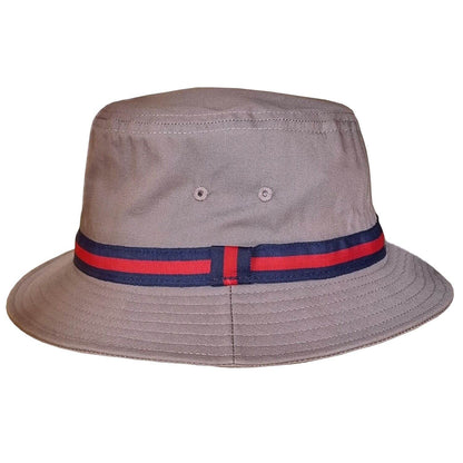 Packable Poplin Bucket Hat Grey, Tan, White - Dorfman Pacific