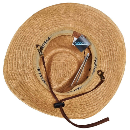 Straw Cowboy Hat, Tea Colour, Sun Hat, Lining View