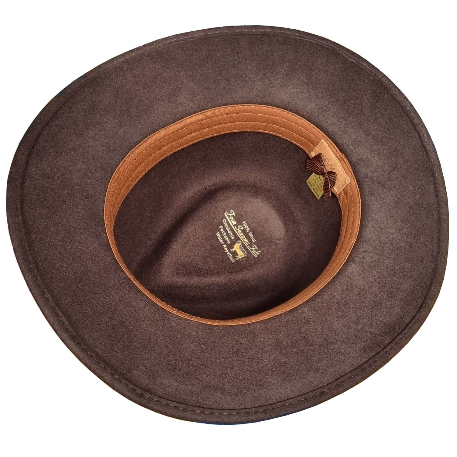 Cowboy Hat, Brown, Western Hat, Lining View