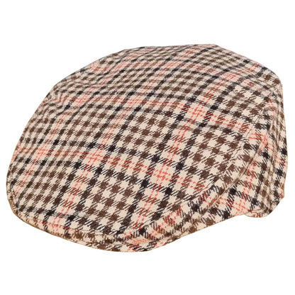 Flat Cap, Beige & Brown, Tweed Cap