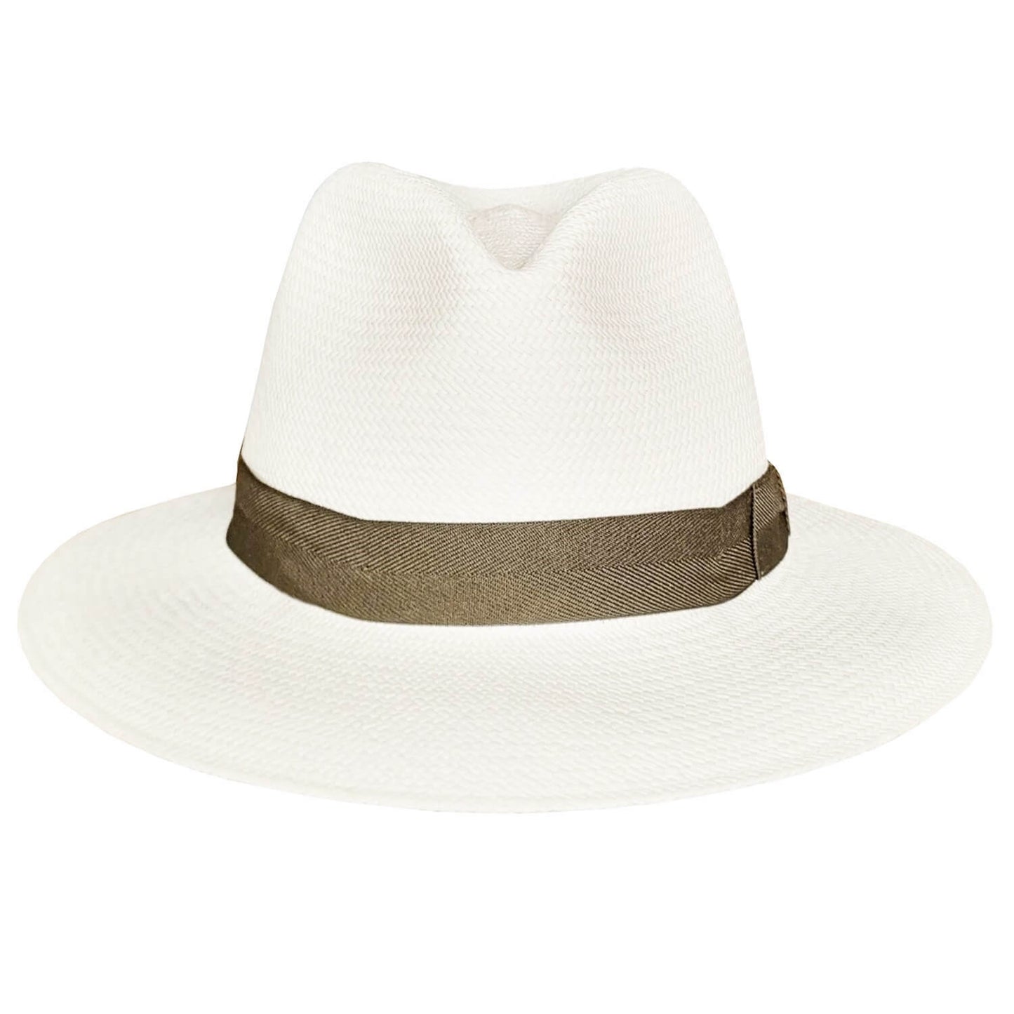 Panama Hat, Bleached, Straw, Front View