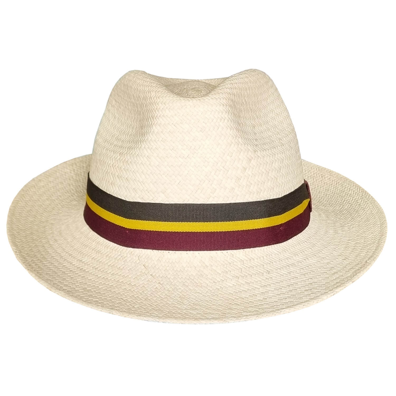 Straw Panama Hat, Natural, Front View, Fedora