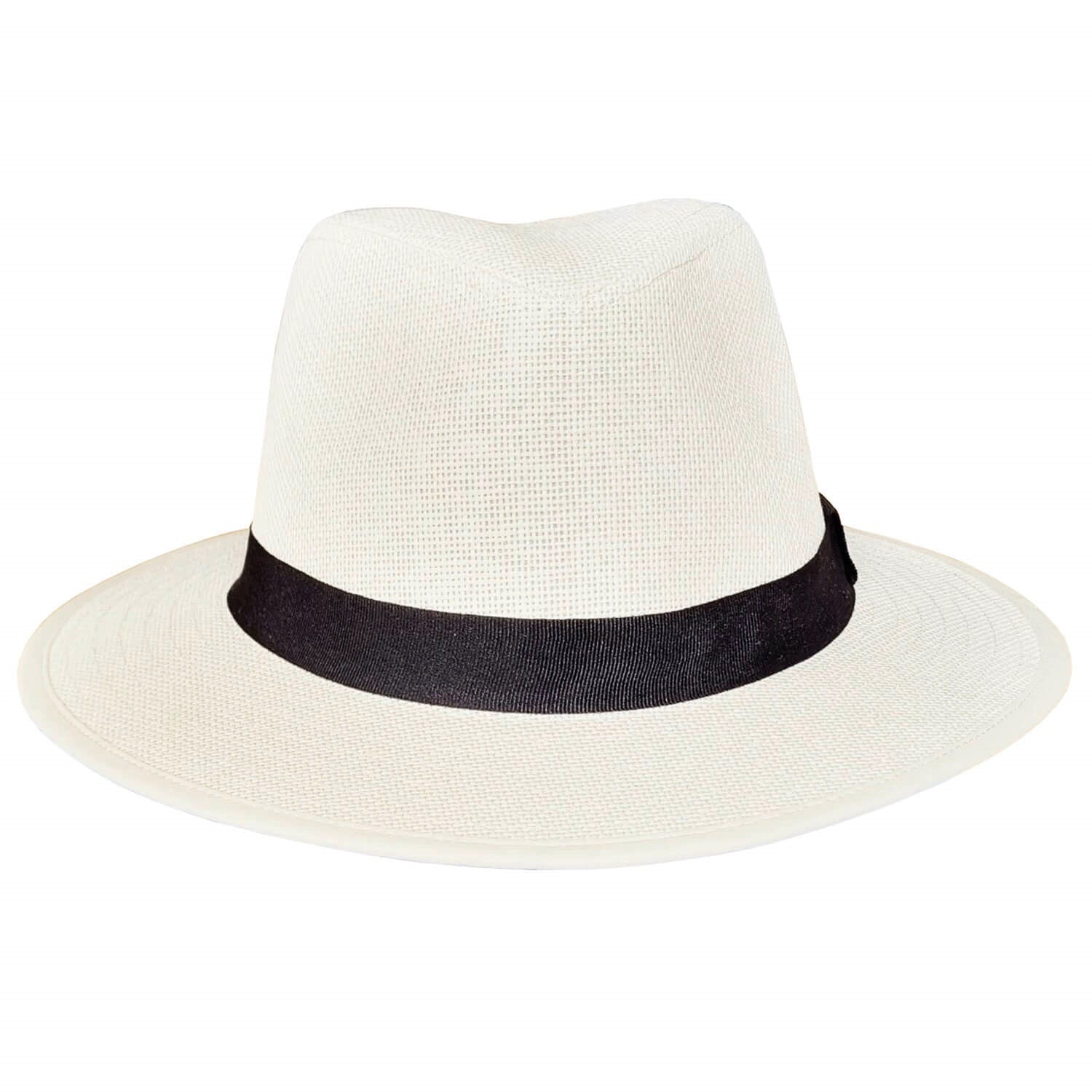 Safri Hat, Natural, Straw, Fedora, Front View